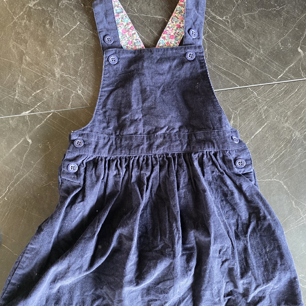 Jojo Mamen Bebe Navy Blue Kids Overall Dress